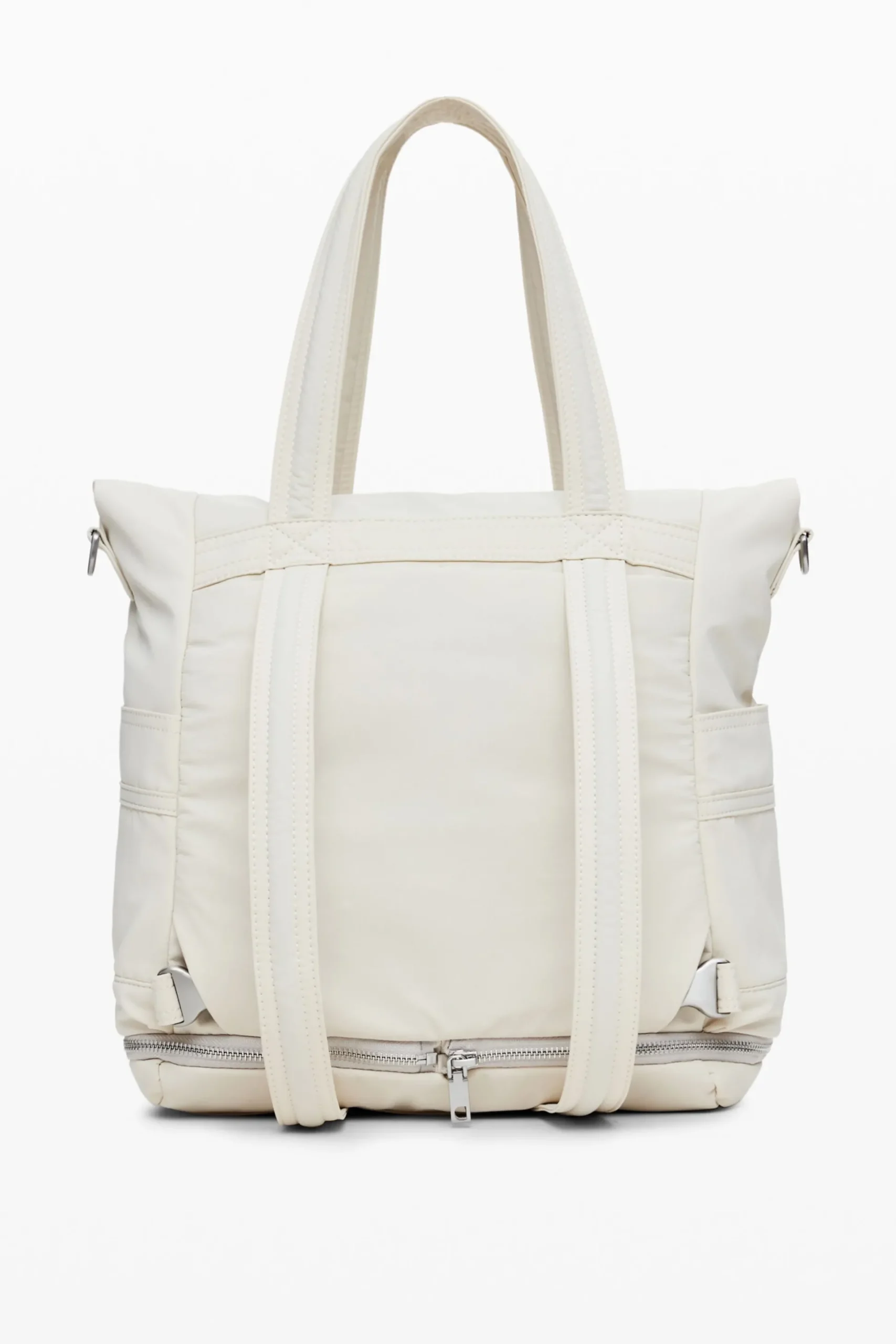 Multi-position nylon backpack