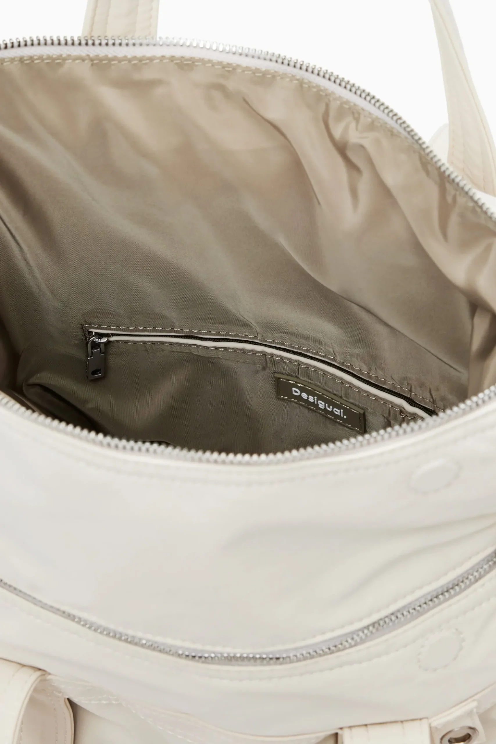Multi-position nylon backpack