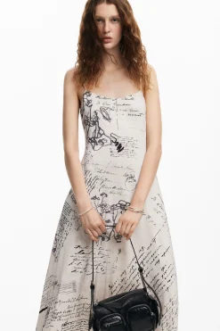 Newspaper print dress