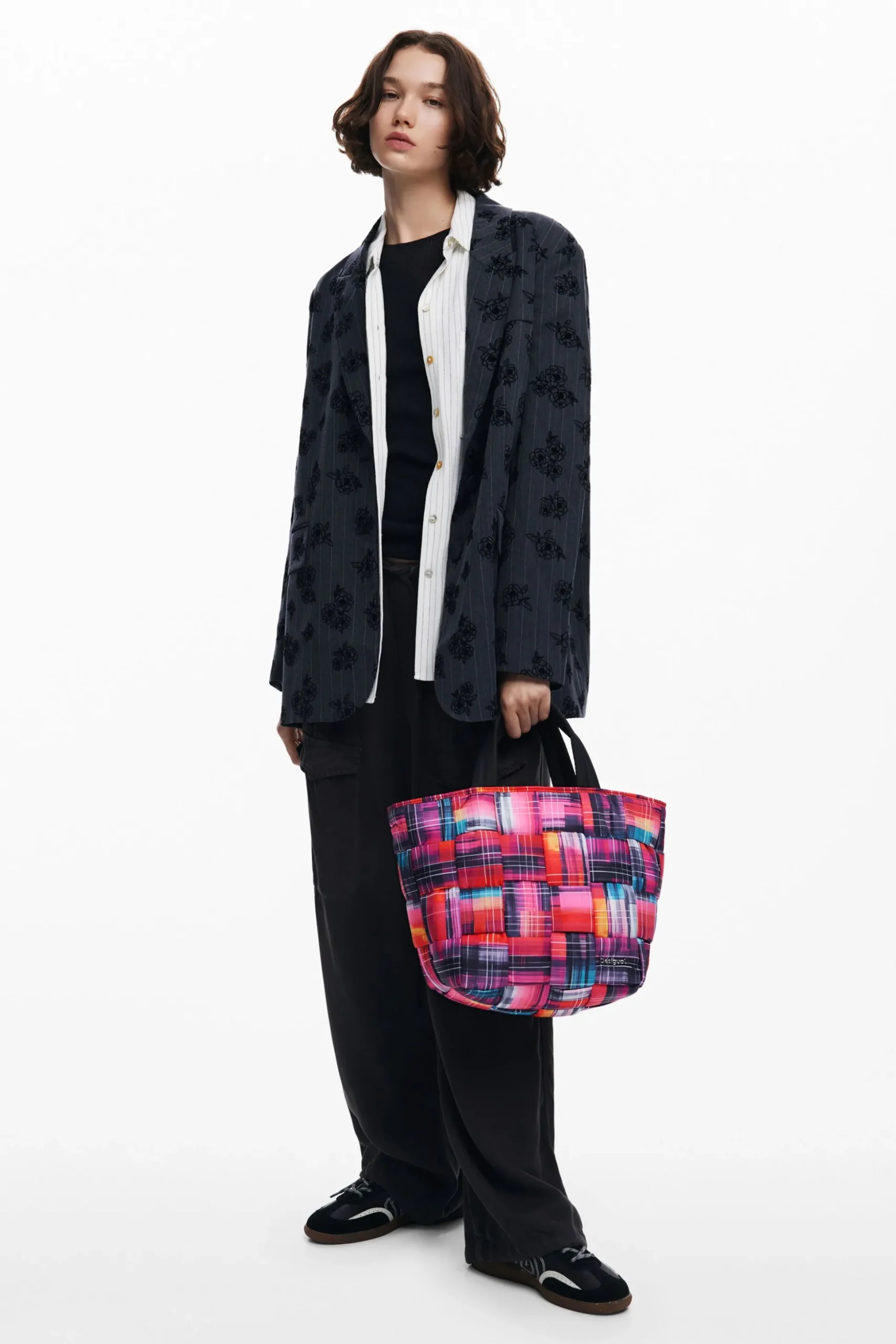 Nylon bag with Arty multi-position handles