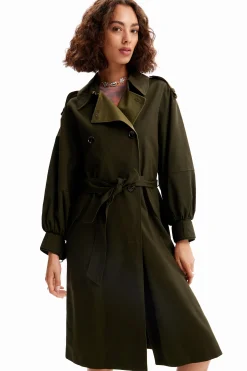 Oversize belted trench coat