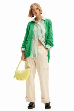 Oversize openwork cardigan