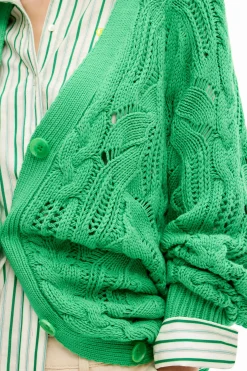 Oversize openwork cardigan