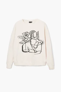 Oversized floral sweatshirt