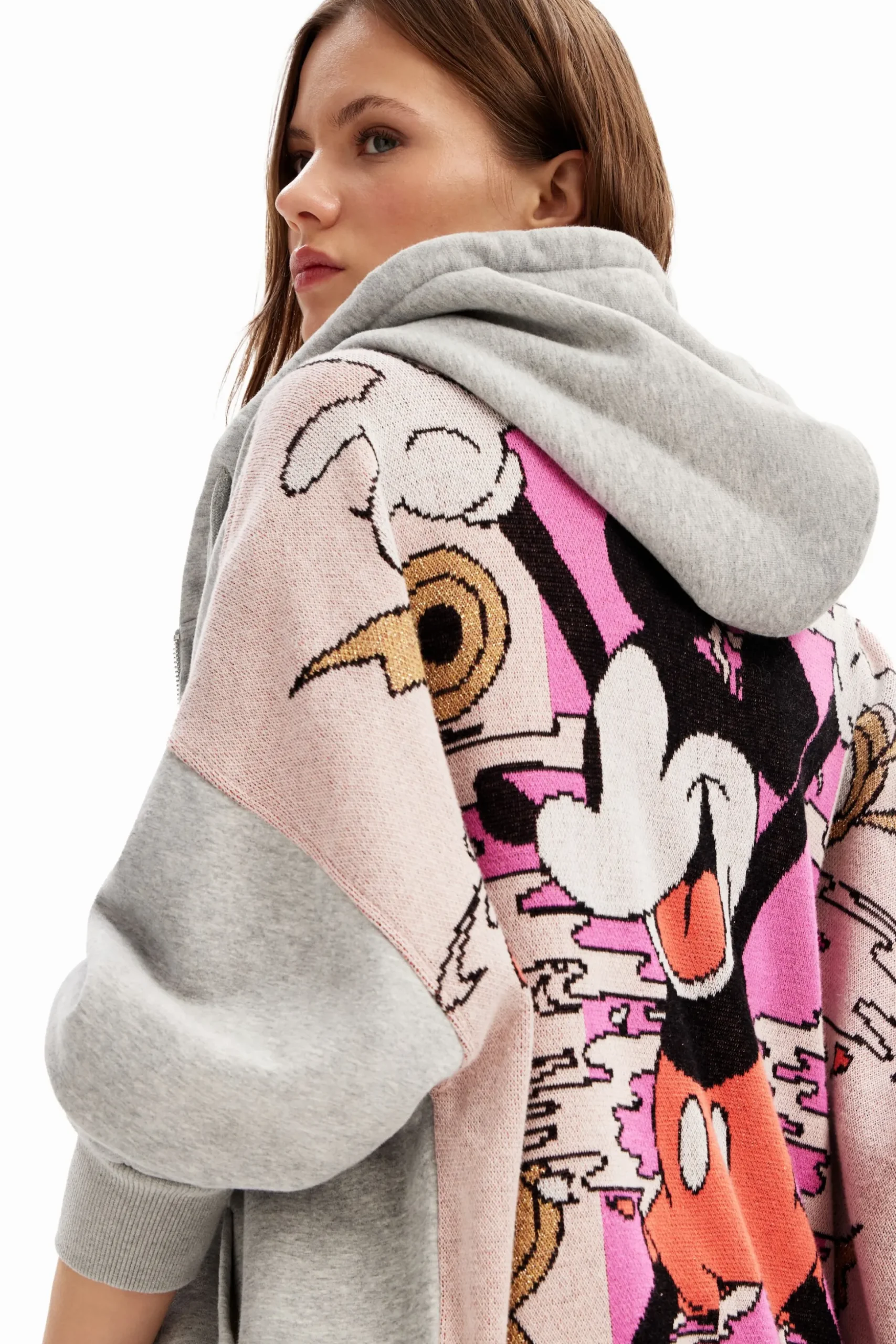 Oversized jacquard Mickey Mouse sweatshirt