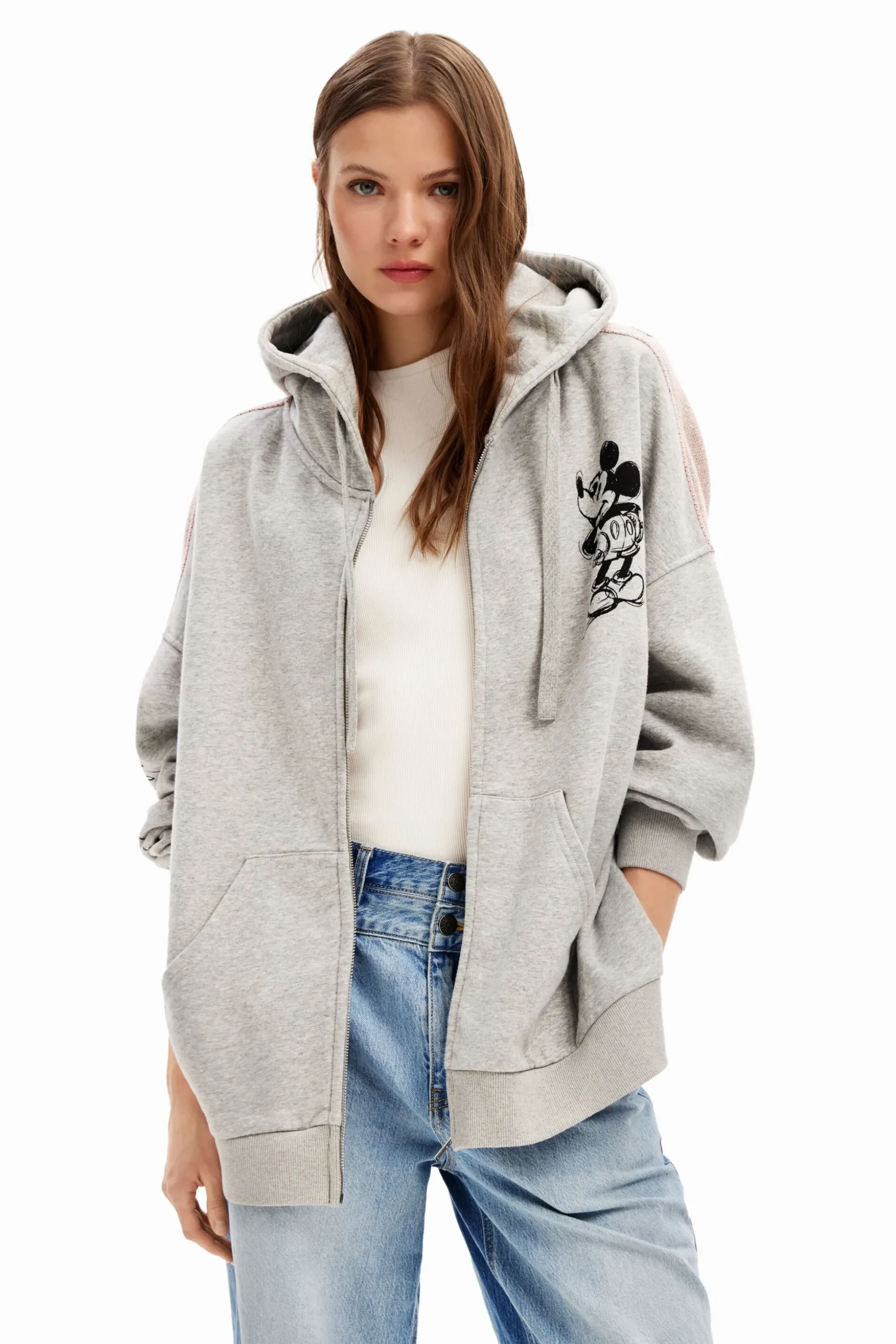 Oversized jacquard Mickey Mouse sweatshirt