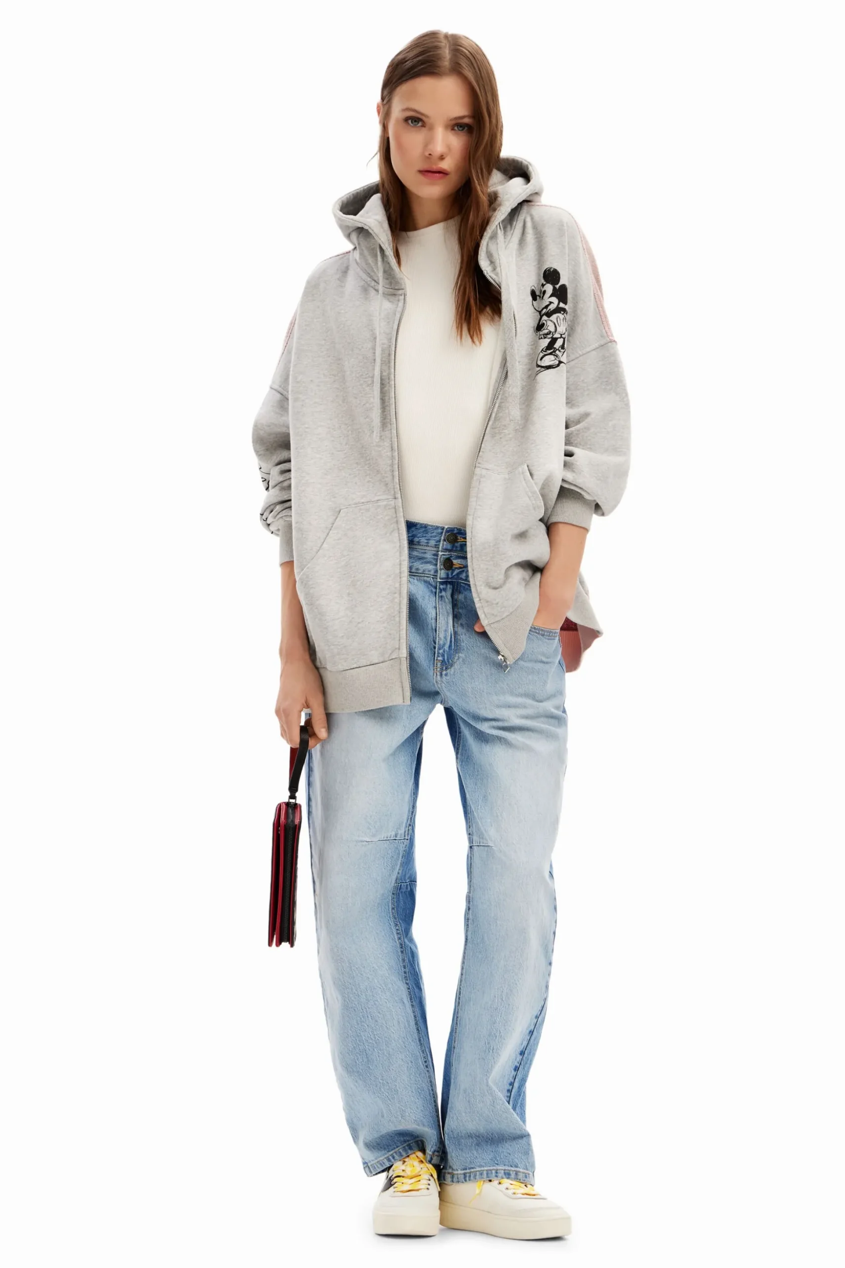 Oversized jacquard Mickey Mouse sweatshirt