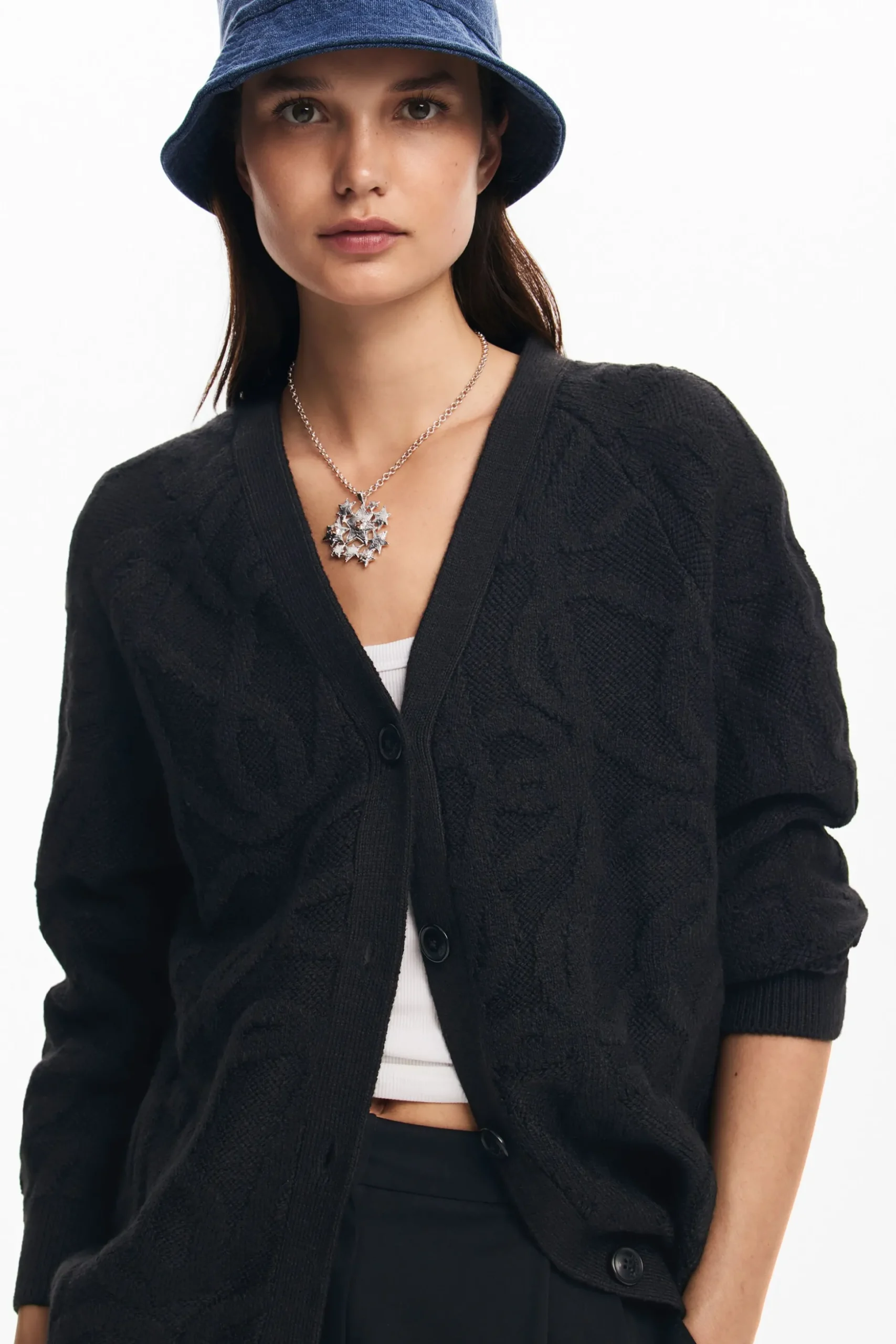 Oversized knit cardigan