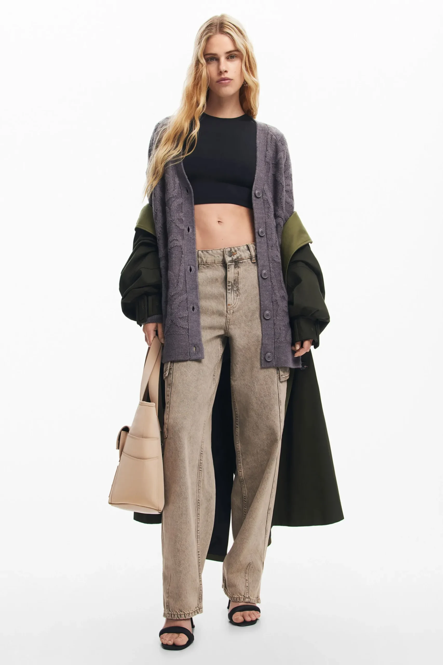 Oversized knit cardigan