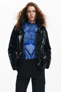 Padded coat with hood