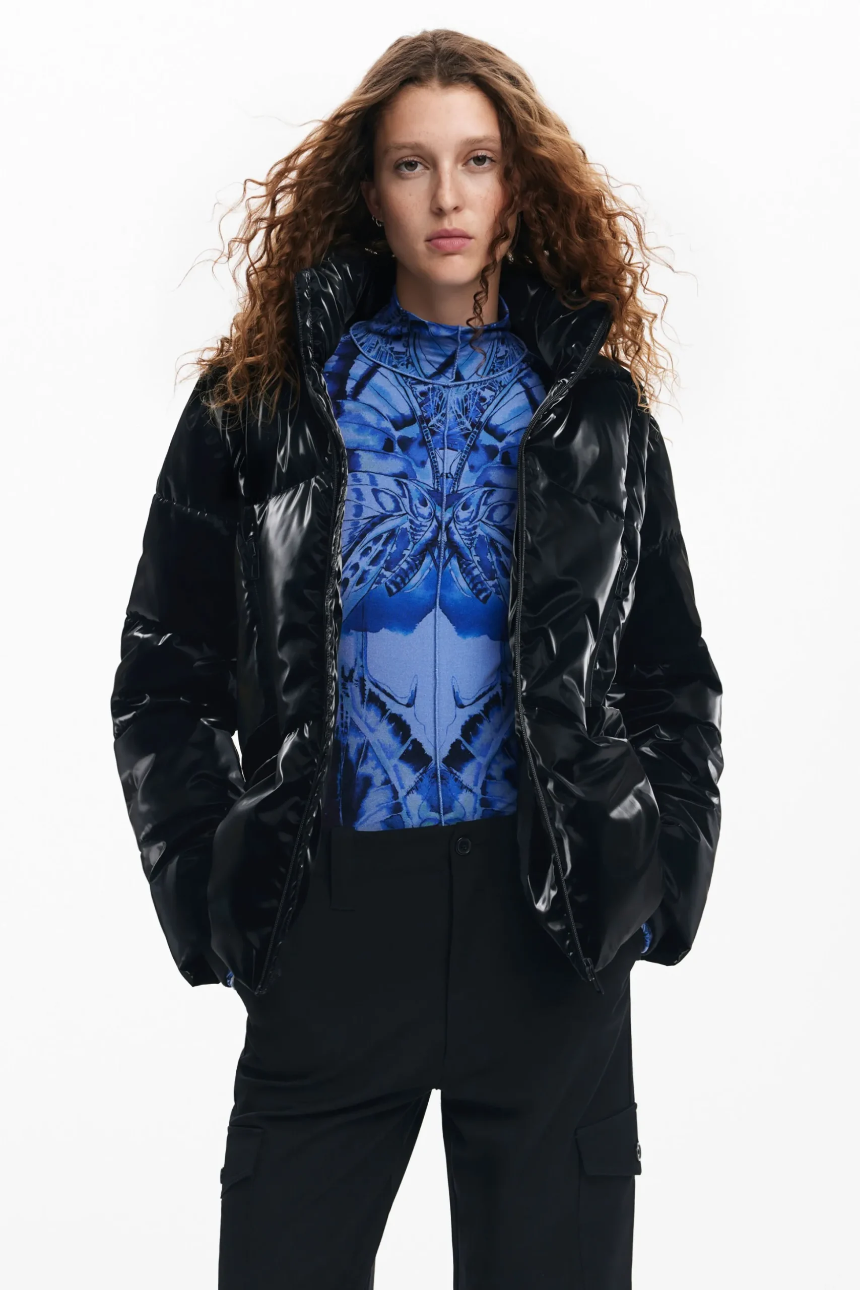 Padded coat with hood