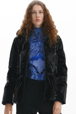 Padded coat with hood