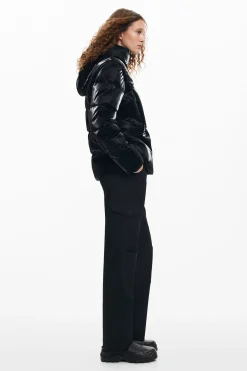 Padded coat with hood