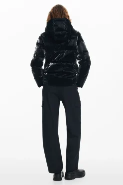 Padded coat with hood