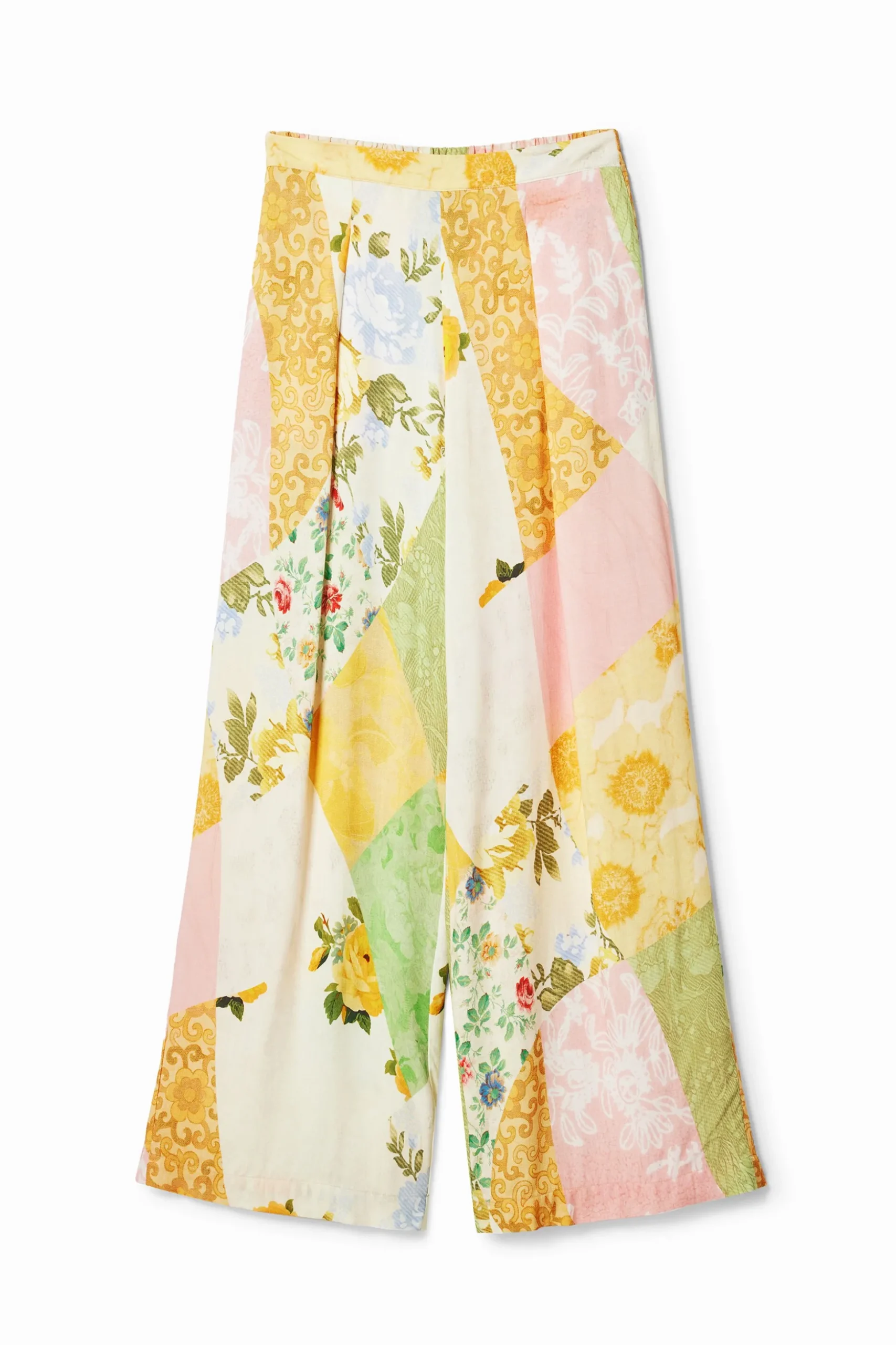 Patched palazzo pants
