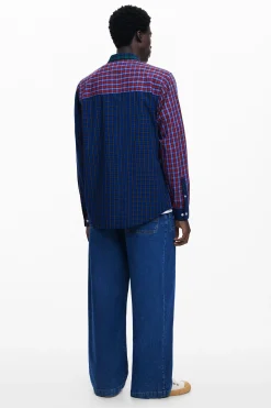 Patchwork checkered shirt