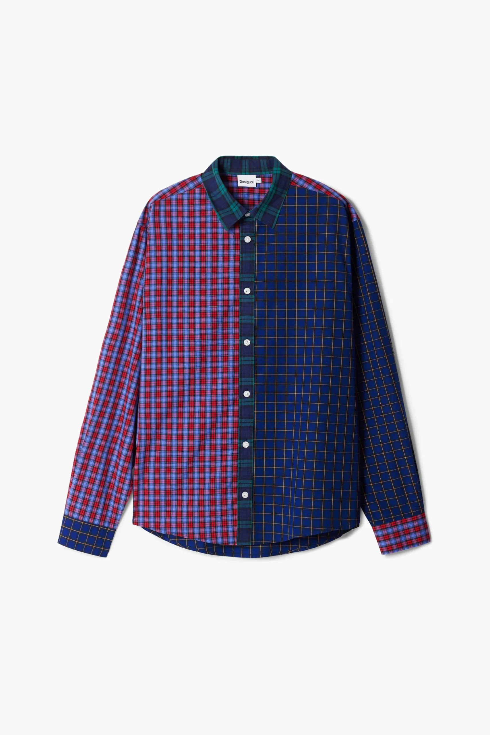 Patchwork checkered shirt