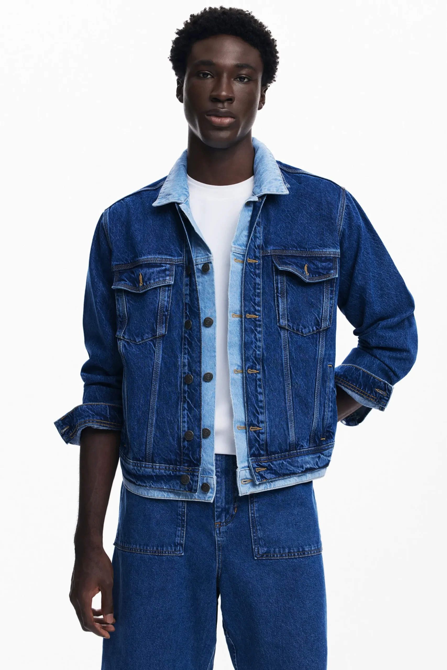 Patchwork denim jacket