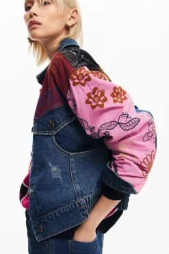Patchwork denim jacket