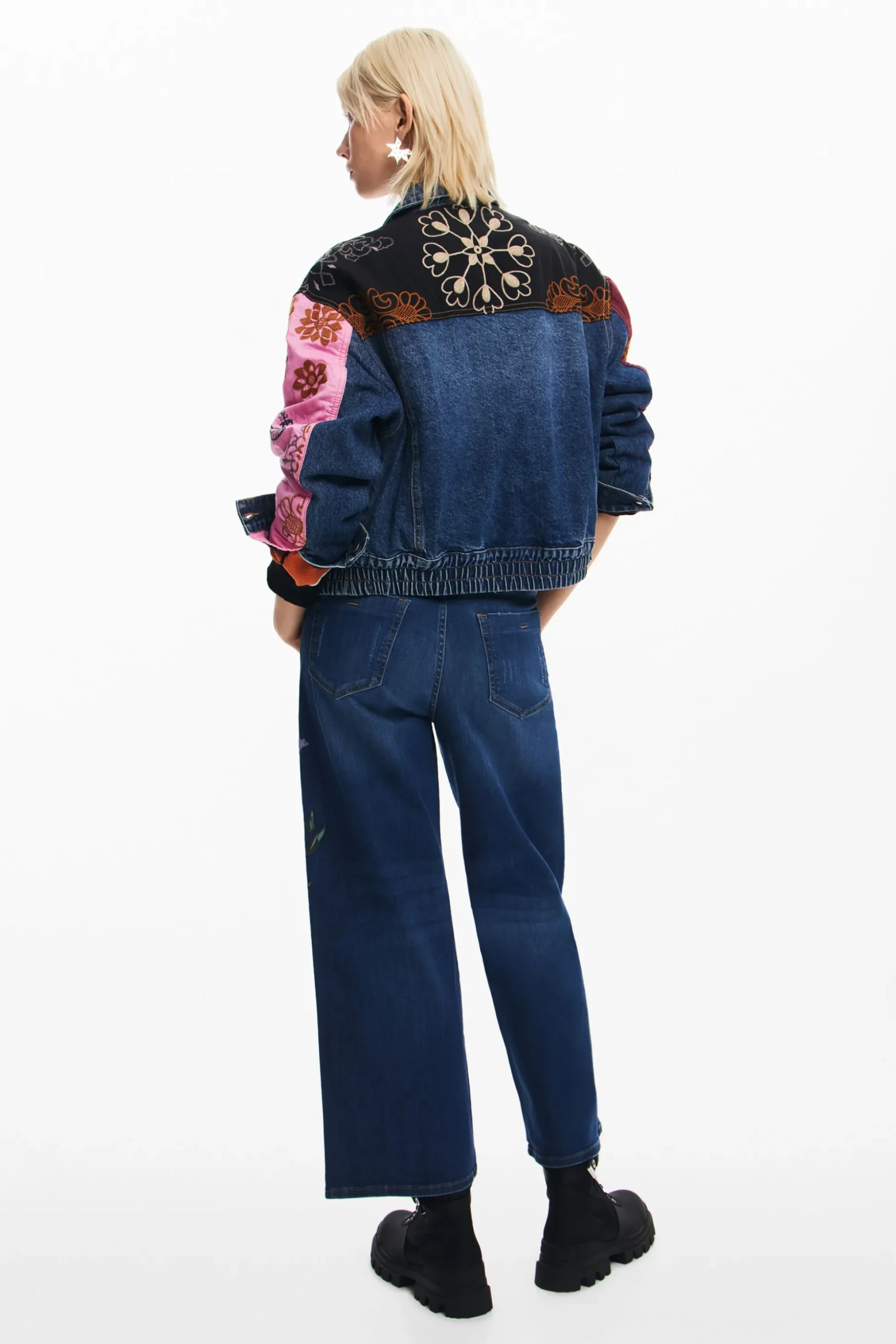 Patchwork denim jacket