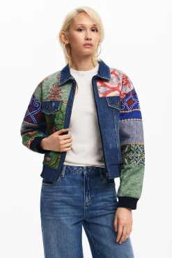Patchwork denim jacket