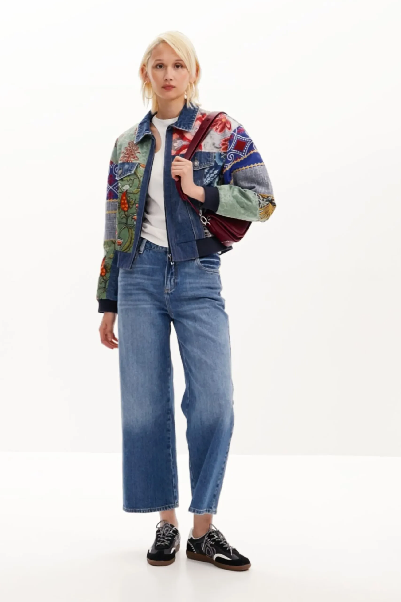 Patchwork denim jacket