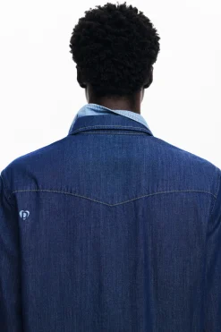 Patchwork denim shirt