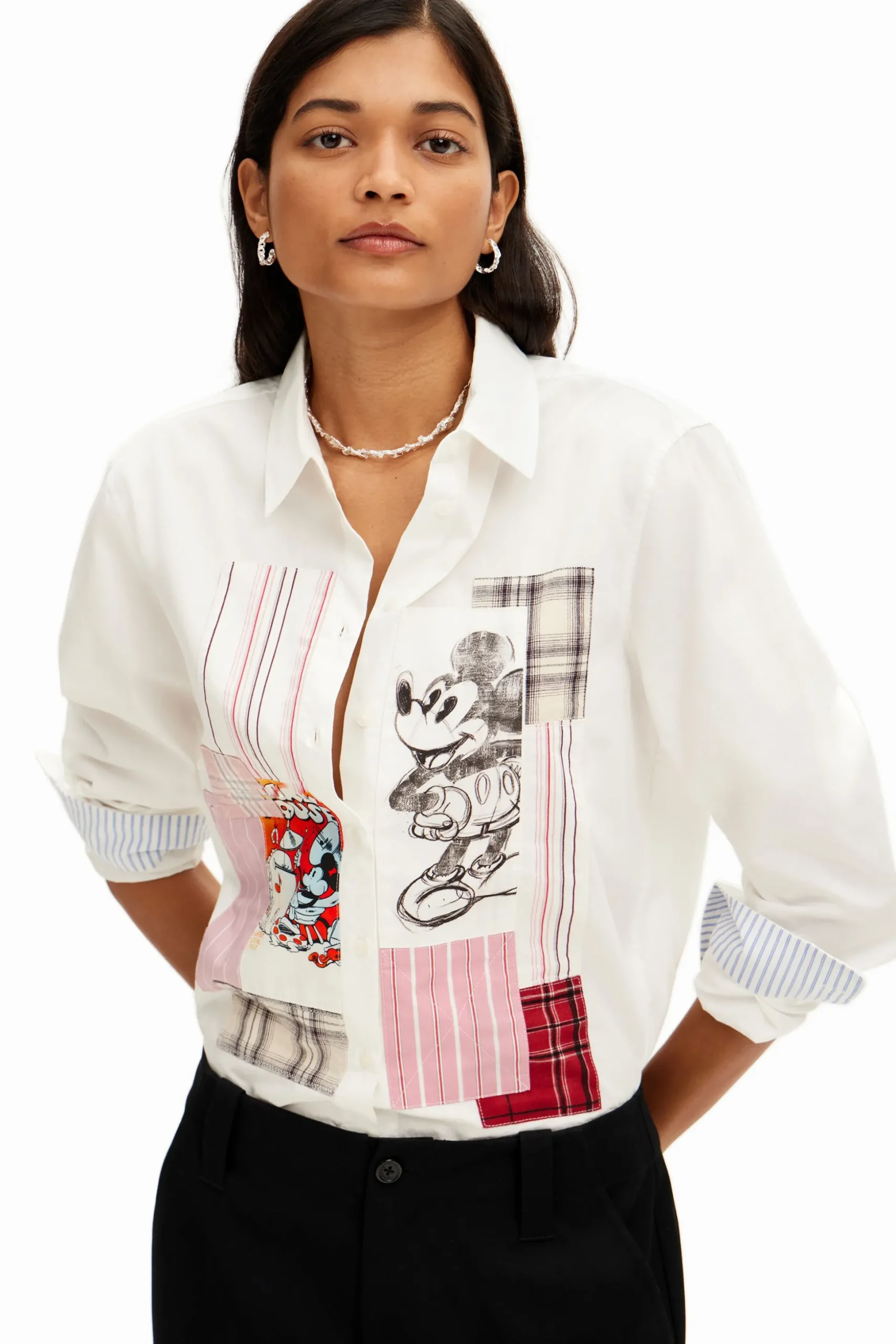 Patchwork Mickey Mouse shirt