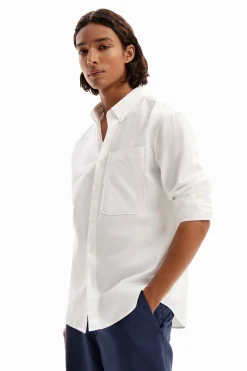 Patchwork poplin shirt
