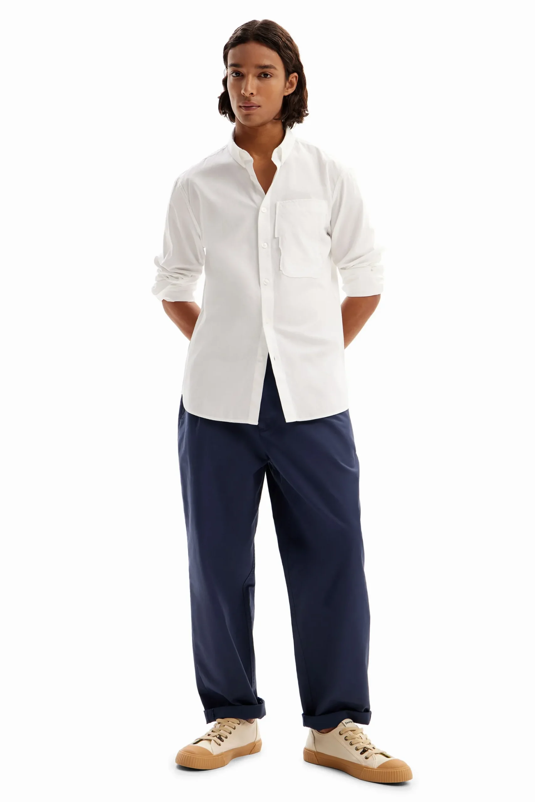 Patchwork poplin shirt