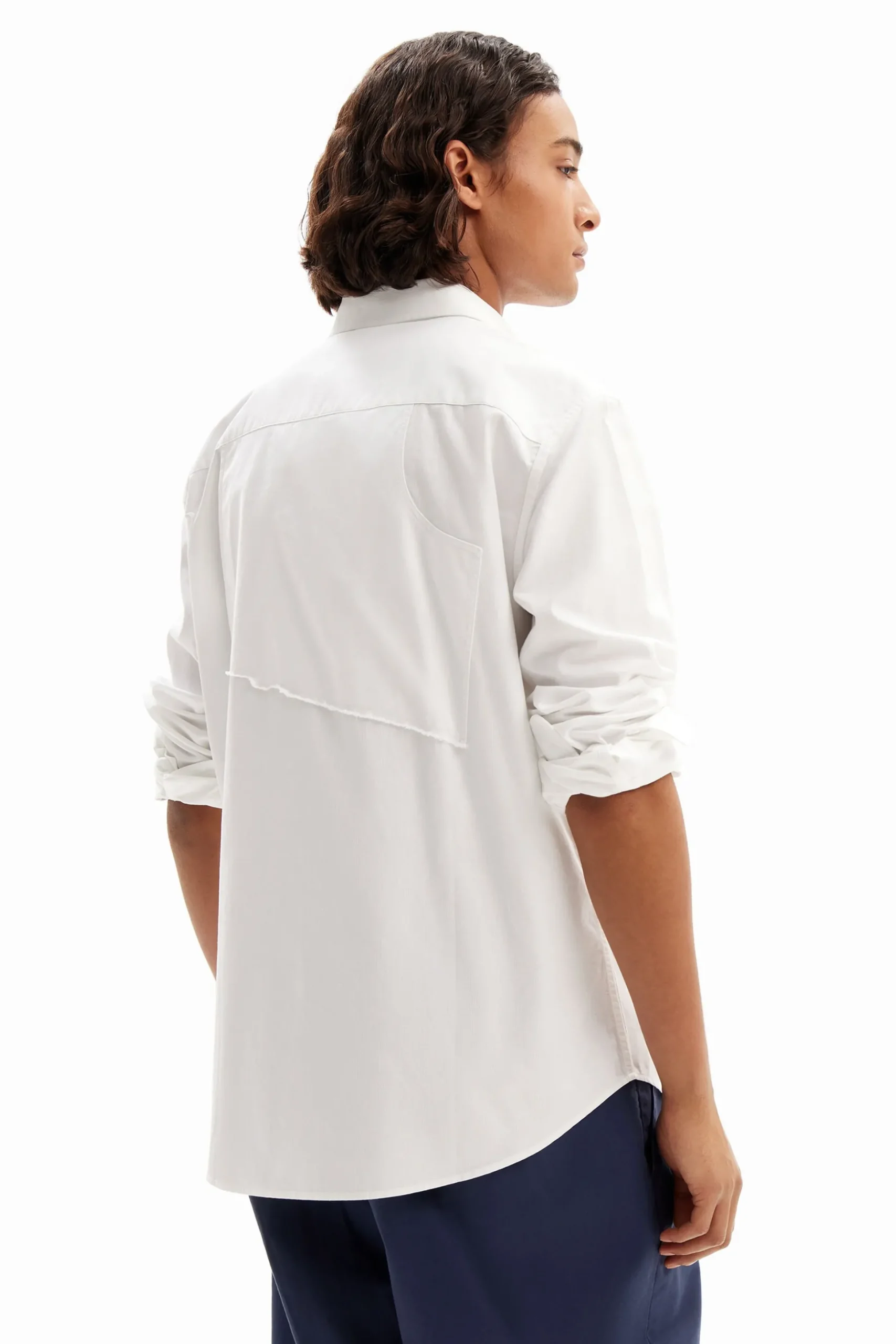 Patchwork poplin shirt