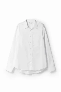 Patchwork poplin shirt