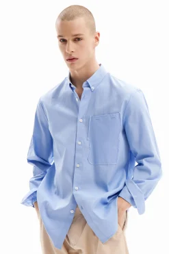 Patchwork poplin shirt