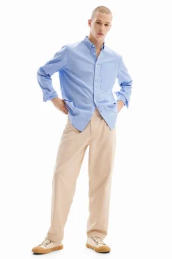 Patchwork poplin shirt