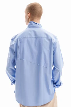 Patchwork poplin shirt