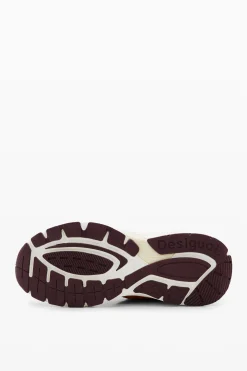 Patchwork split leather running sneakers