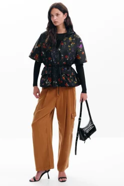 Petal zipper poncho