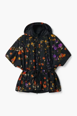 Petal zipper poncho