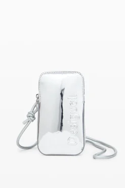 Phone holder-wallet with leather effect
