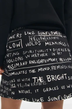 Phrase print miniskirt