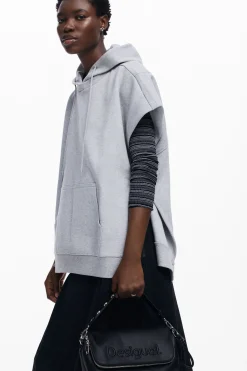 Plain poncho sweatshirt