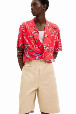 Plain shorts with pockets