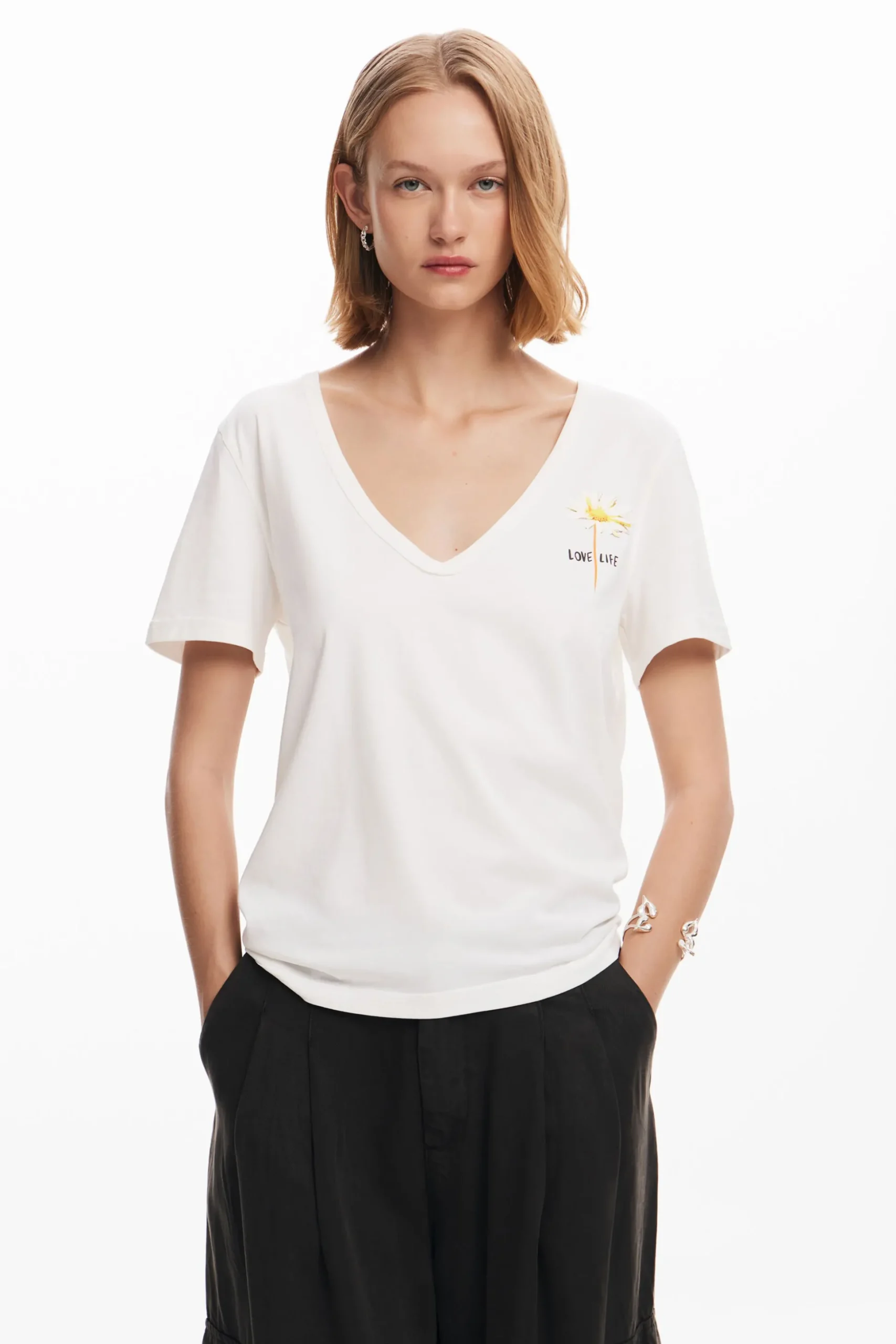 Plain T-shirt with message