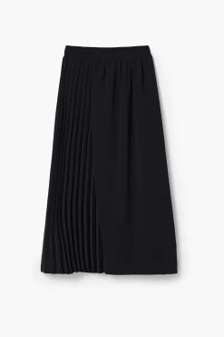 Pleated midi skirt