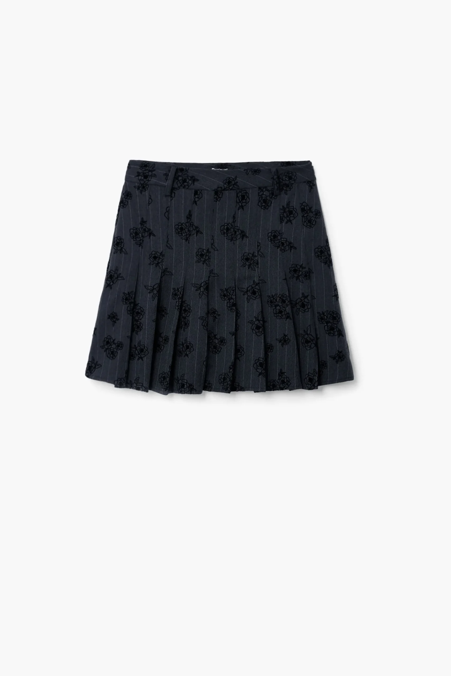 Pleated print skirt