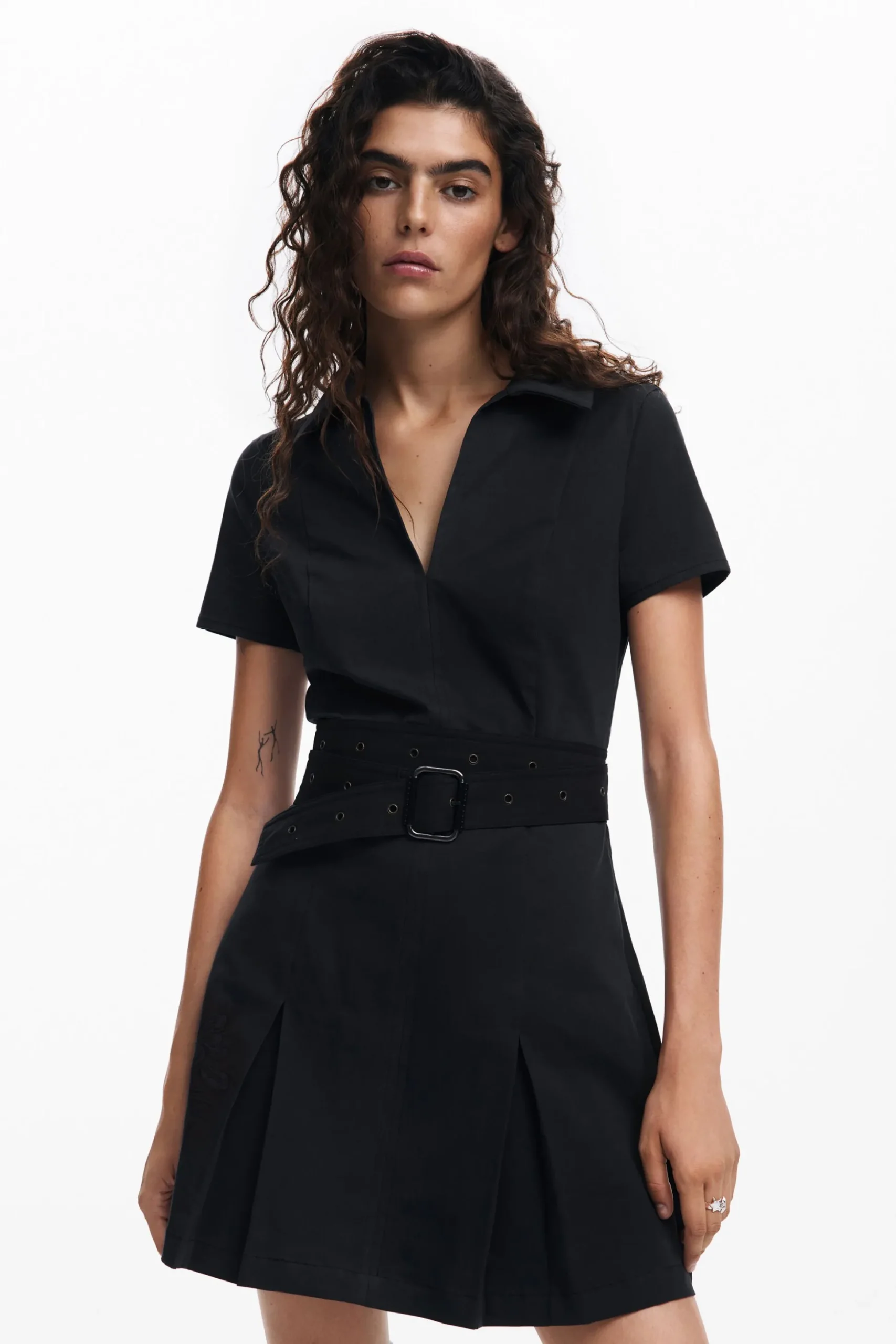 Pleated skirt dress