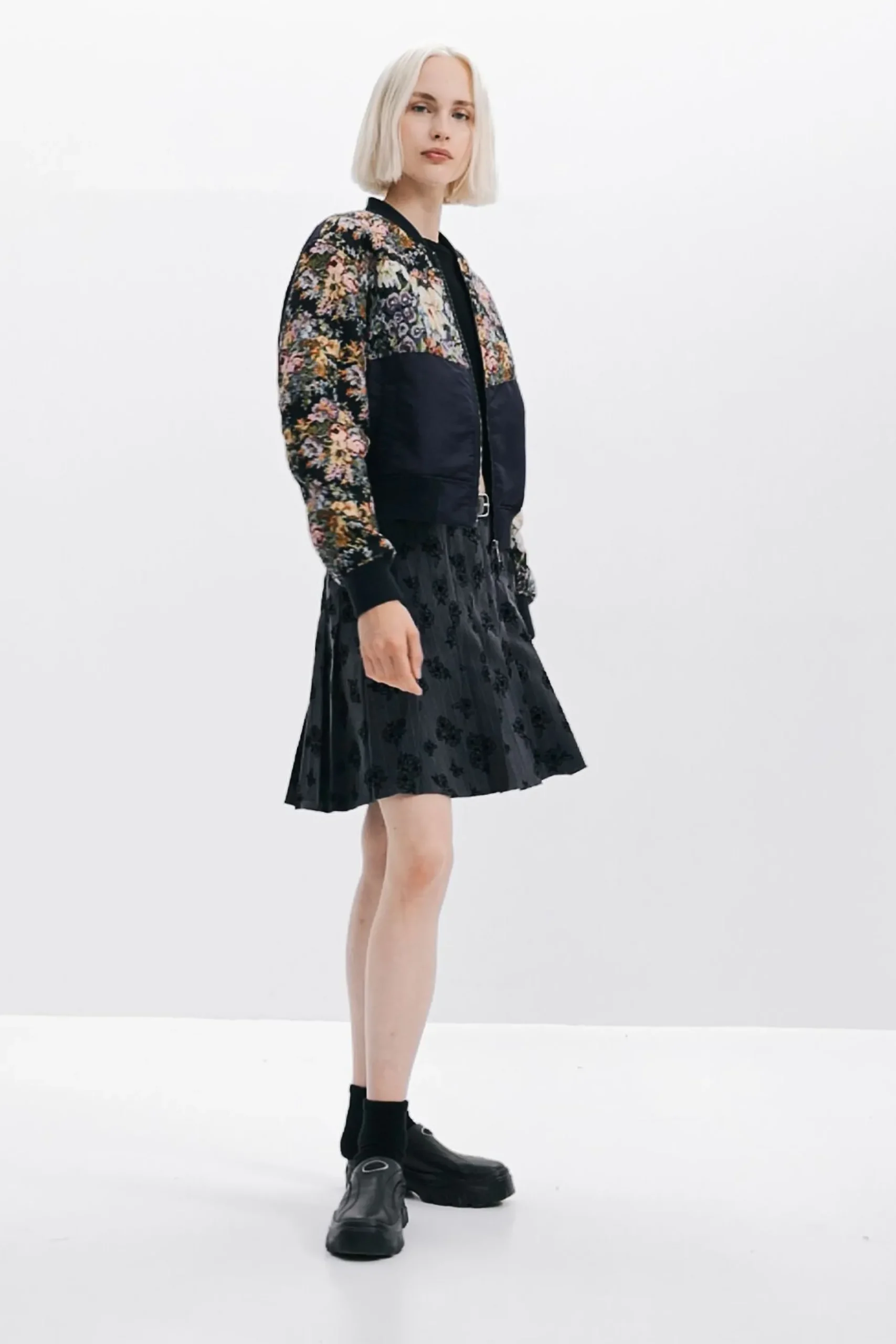 Printed bomber jacket