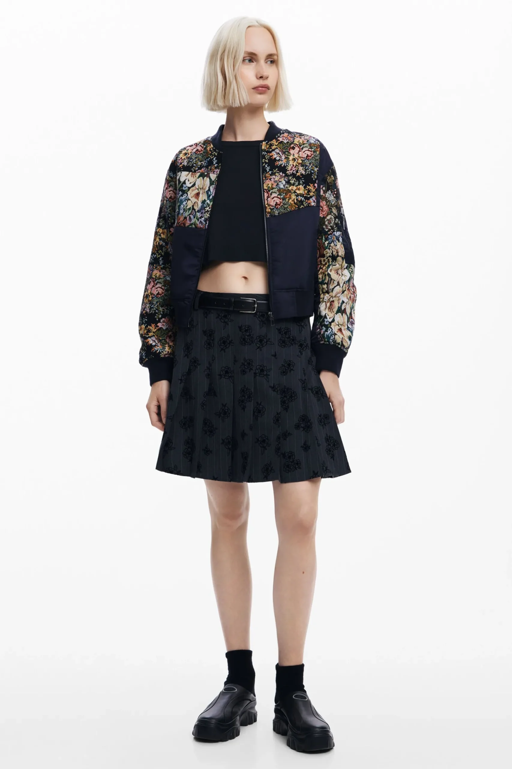 Printed bomber jacket