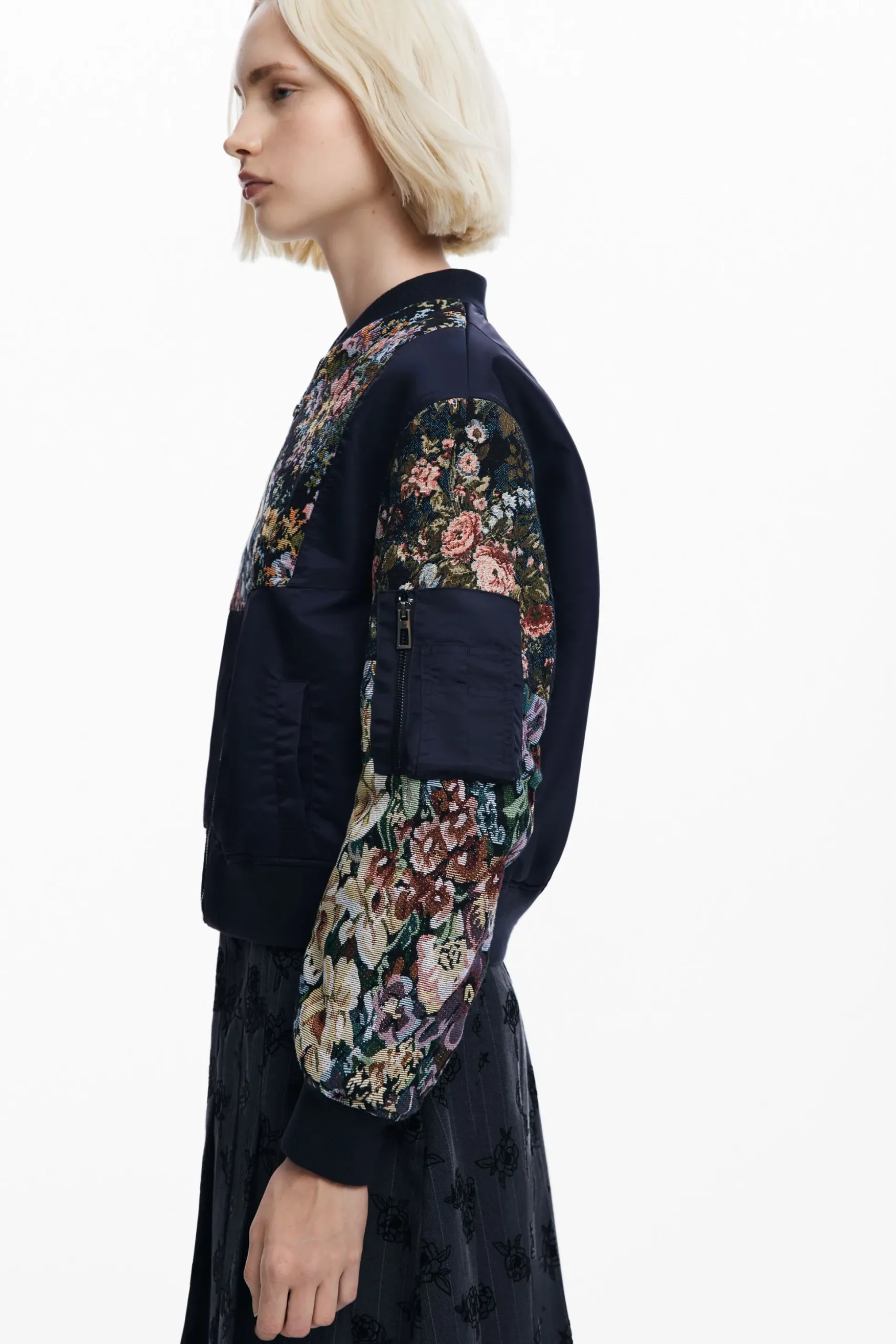 Printed bomber jacket