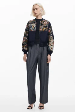Printed bomber jacket